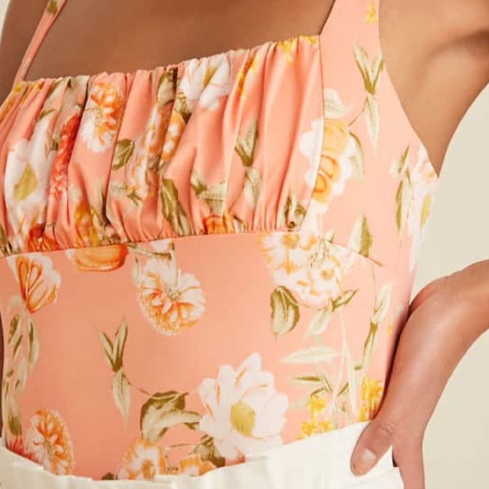 Forever 21 Floral Ruched Top New W/ Tags